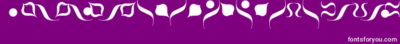 Police PompeijanaBorders – polices blanches sur fond violet