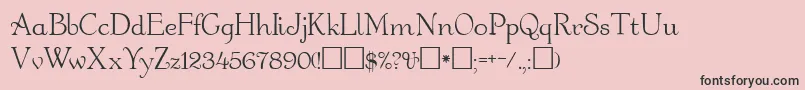 GartonRegular Font – Black Fonts on Pink Background