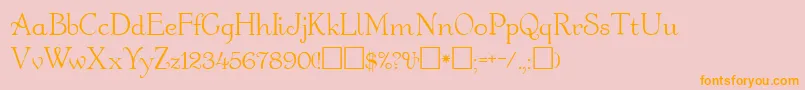 GartonRegular-Schriftart – Orangefarbene Schriften auf rosa Hintergrund