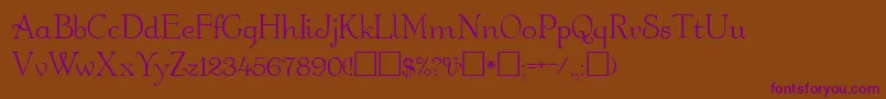 Шрифт GartonRegular – фиолетовые шрифты на коричневом фоне