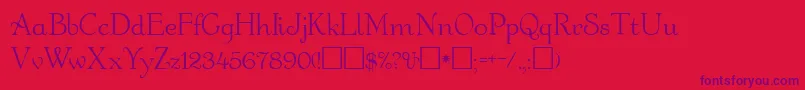 GartonRegular Font – Purple Fonts on Red Background