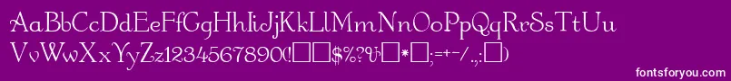 GartonRegular Font – White Fonts on Purple Background