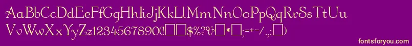 GartonRegular Font – Yellow Fonts on Purple Background