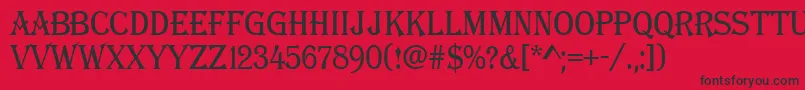 Algeri8 Font – Black Fonts on Red Background