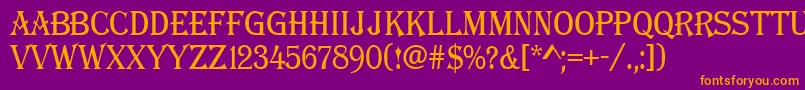 Algeri8 Font – Orange Fonts on Purple Background