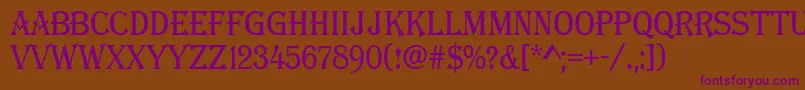 Algeri8 Font – Purple Fonts on Brown Background