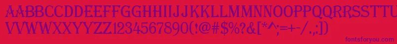 Algeri8 Font – Purple Fonts on Red Background