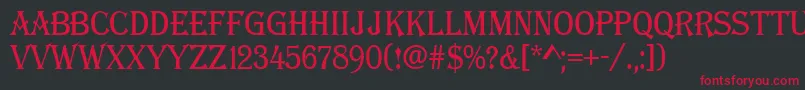 Algeri8 Font – Red Fonts on Black Background