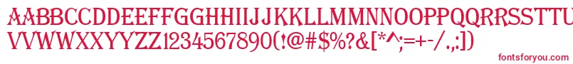 Algeri8 Font – Red Fonts on White Background