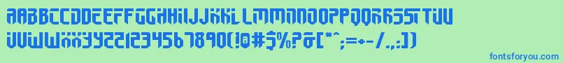 Шрифт FedyralIiExpanded – синие шрифты на зелёном фоне