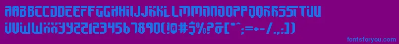 フォントFedyralIiExpanded – 紫色の背景に青い文字