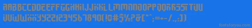 フォントFedyralIiExpanded – 青い背景に灰色の文字