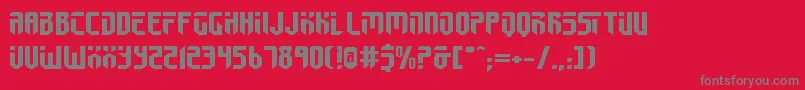 フォントFedyralIiExpanded – 赤い背景に灰色の文字