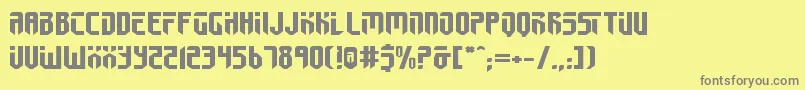 フォントFedyralIiExpanded – 黄色の背景に灰色の文字