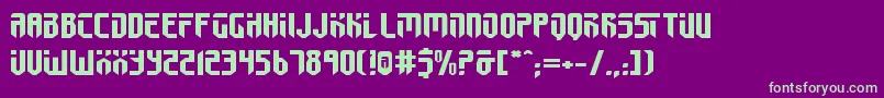 FedyralIiExpanded-fontti – vihreät fontit violetilla taustalla