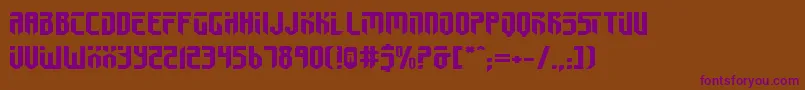 フォントFedyralIiExpanded – 紫色のフォント、茶色の背景