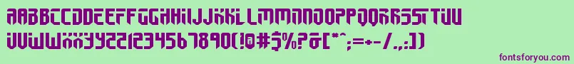 FedyralIiExpanded-fontti – violetit fontit vihreällä taustalla