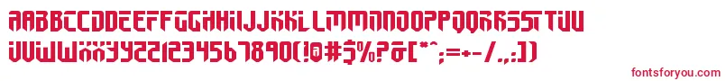 フォントFedyralIiExpanded – 白い背景に赤い文字