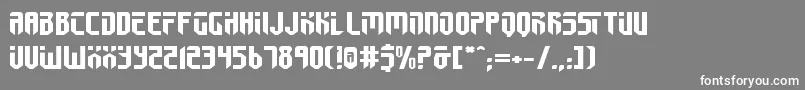 フォントFedyralIiExpanded – 灰色の背景に白い文字