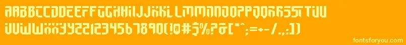 FedyralIiExpanded Font – Yellow Fonts on Orange Background