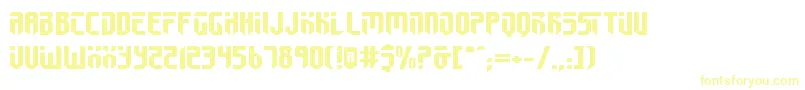 フォントFedyralIiExpanded – 白い背景に黄色の文字