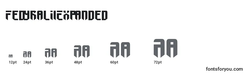 FedyralIiExpanded Font Sizes
