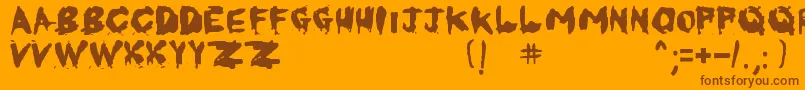 Kornnet.Too.ItTalitm Font – Brown Fonts on Orange Background