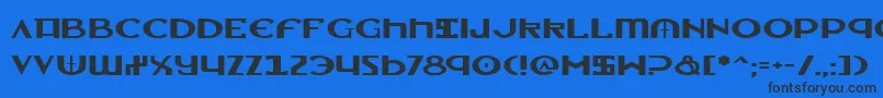 LionheartExpanded Font – Black Fonts on Blue Background