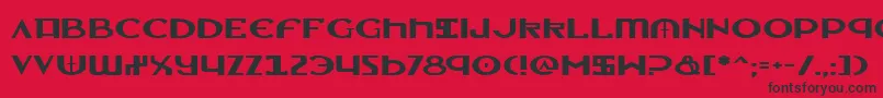 LionheartExpanded Font – Black Fonts on Red Background