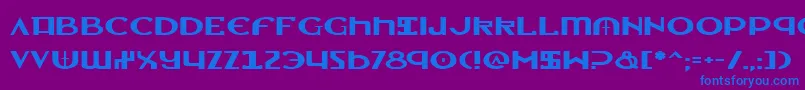 LionheartExpanded Font – Blue Fonts on Purple Background