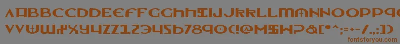 LionheartExpanded-Schriftart – Braune Schriften auf grauem Hintergrund