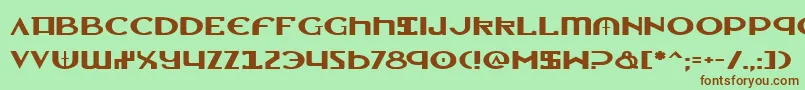 LionheartExpanded Font – Brown Fonts on Green Background