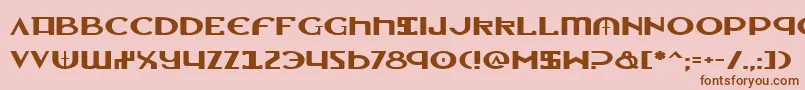 LionheartExpanded Font – Brown Fonts on Pink Background