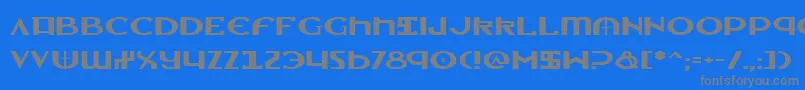 LionheartExpanded Font – Gray Fonts on Blue Background