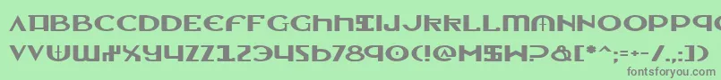 フォントLionheartExpanded – 緑の背景に灰色の文字