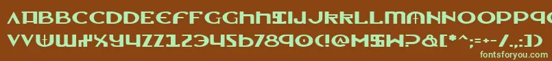 LionheartExpanded Font – Green Fonts on Brown Background