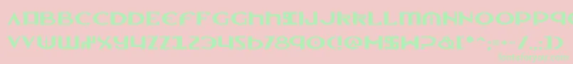 LionheartExpanded Font – Green Fonts on Pink Background