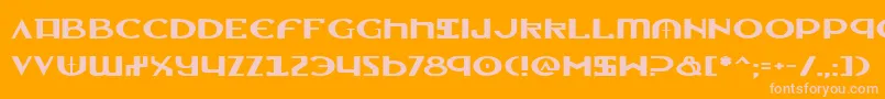 LionheartExpanded Font – Pink Fonts on Orange Background