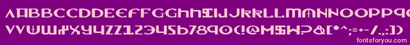LionheartExpanded Font – Pink Fonts on Purple Background