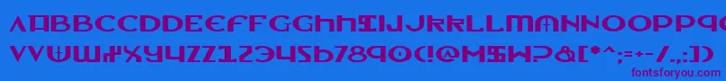 LionheartExpanded Font – Purple Fonts on Blue Background