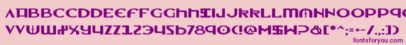 フォントLionheartExpanded – ピンクの背景に紫のフォント