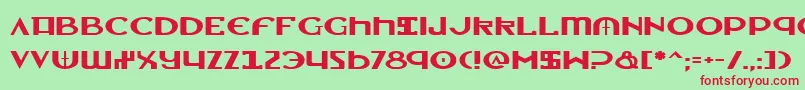 LionheartExpanded Font – Red Fonts on Green Background