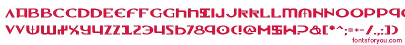 フォントLionheartExpanded – 白い背景に赤い文字