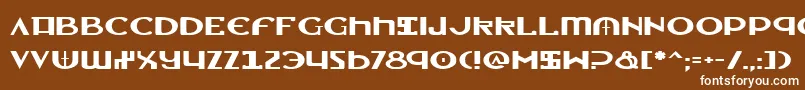 フォントLionheartExpanded – 茶色の背景に白い文字