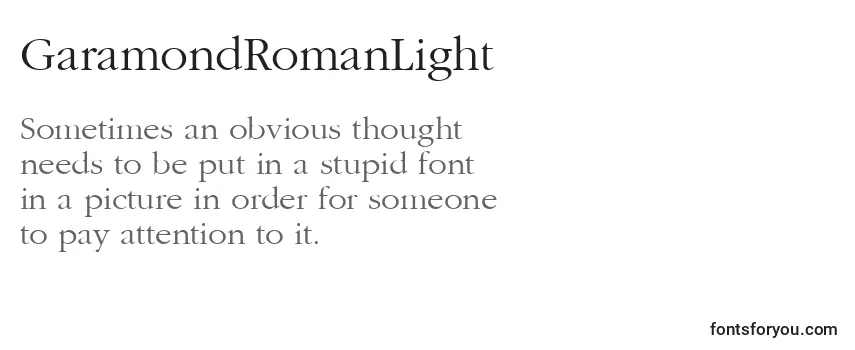 GaramondRomanLight Font
