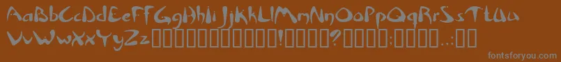 Rhino ffy Font – Gray Fonts on Brown Background