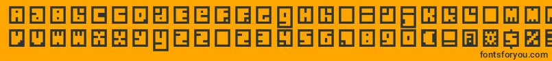 Silverbloc Font – Black Fonts on Orange Background