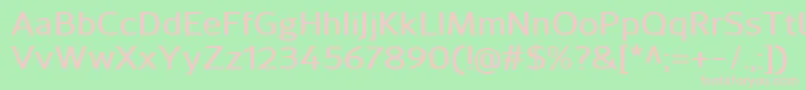 SavileDemibold Font – Pink Fonts on Green Background