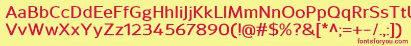 SavileDemibold Font – Red Fonts on Yellow Background