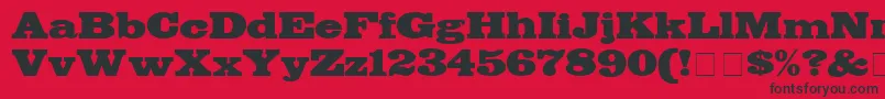 BodegaDisplaySsi Font – Black Fonts on Red Background